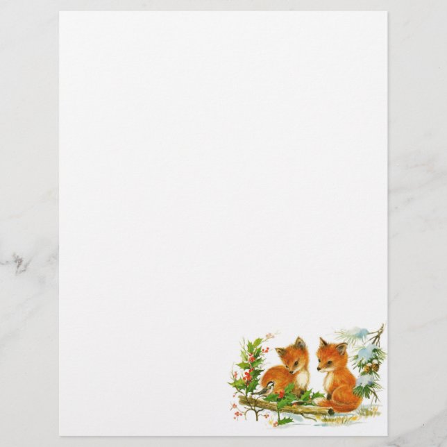 Niedliche Weihnachtsfoxen (Vorderseite)