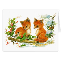 Niedliche Weihnachtsfoxen