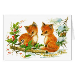 Niedliche Weihnachtsfoxen