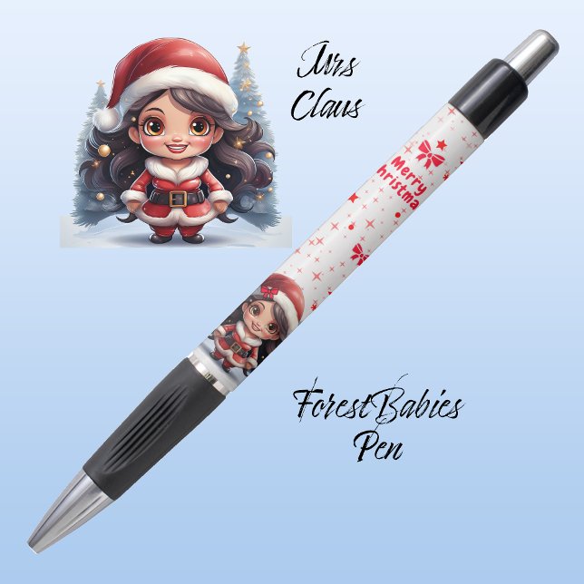 Niedliche Weihnachtsfrau Santa Xmas Graphic, White Kugelschreiber (Von Creator hochgeladen)