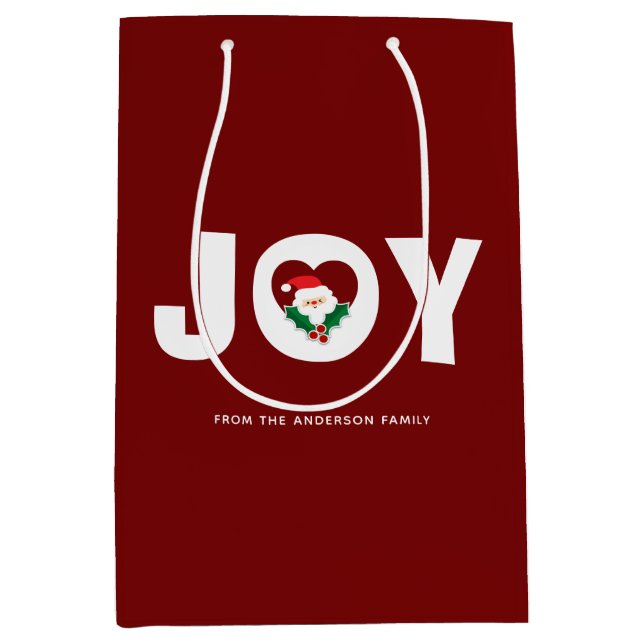 Niedliche Weihnachtsfreuden & Holly Berries Mittlere Geschenktüte (Vorderseite)