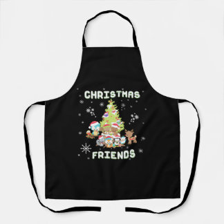 Niedliche Weihnachtsfreunde Schürze