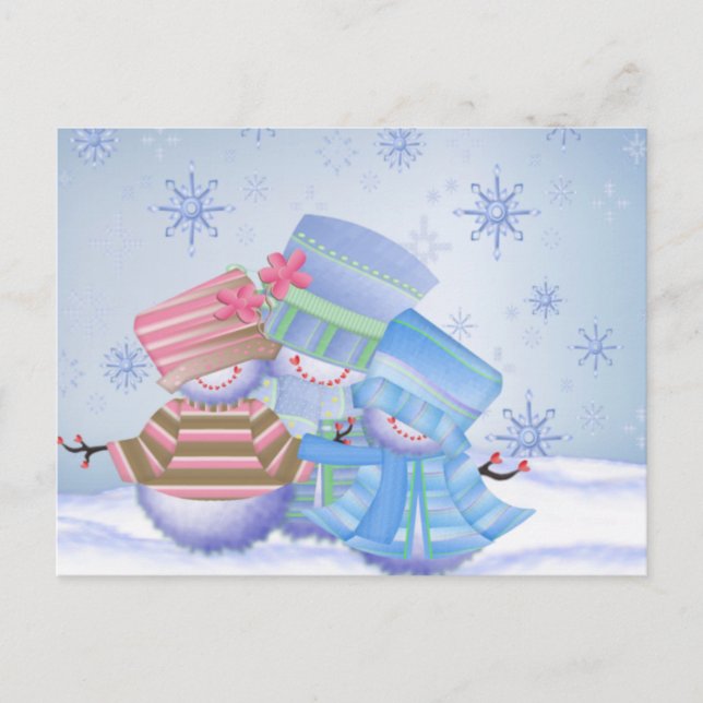 Niedliche Weihnachtsgeschenke Feiertagspostkarte (Vorderseite)