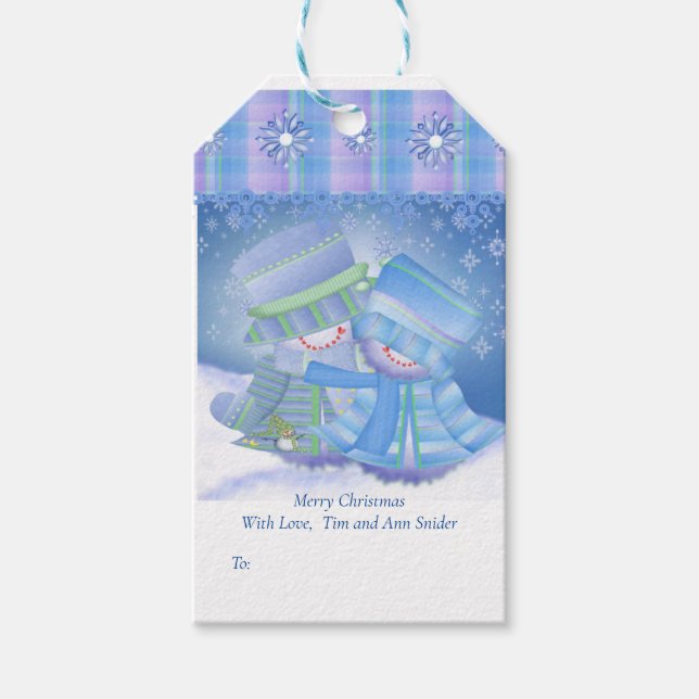 Niedliche Weihnachtsgeschenke Geschenkanhänger (Vorderseite)