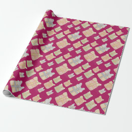 Niedliche Weihnachtsgeschenke handbemalt Geschenkpapier