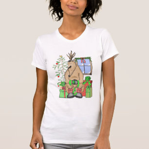 Niedliche Weihnachtsgeschenke Rentierwrapping Gesc T-Shirt