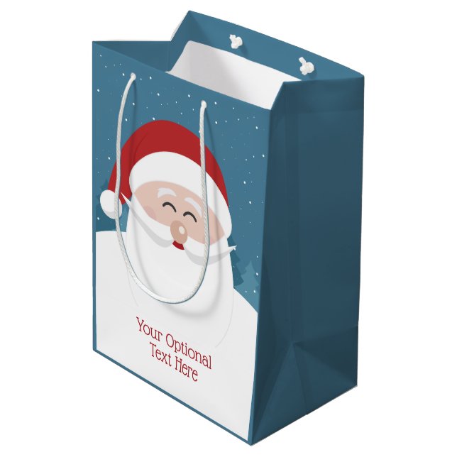 Niedliche Weihnachtsgeschenktaschen Mittlere Geschenktüte (Rückseite Schrägansicht)