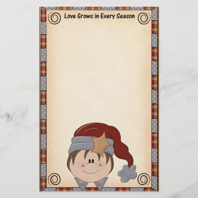 Niedliche Weihnachtsgeschichte Briefpapier (Vorderseite)