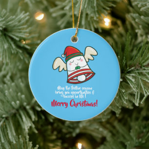 Niedliche Weihnachtsglocke nach Maß Keramik Ornament