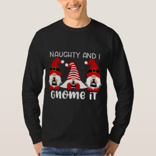 Niedliche Weihnachtsgnome Drei Gnome naughty T-Shirt