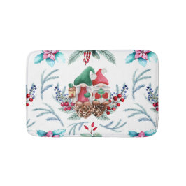 Niedliche Weihnachtsgnomen Badematte