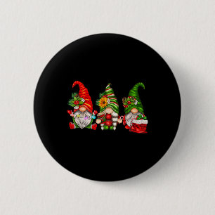 Niedliche Weihnachtsgnomen Button