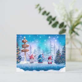 Niedliche Weihnachtsgnomen Weihnachten - Feiertag  Postkarte