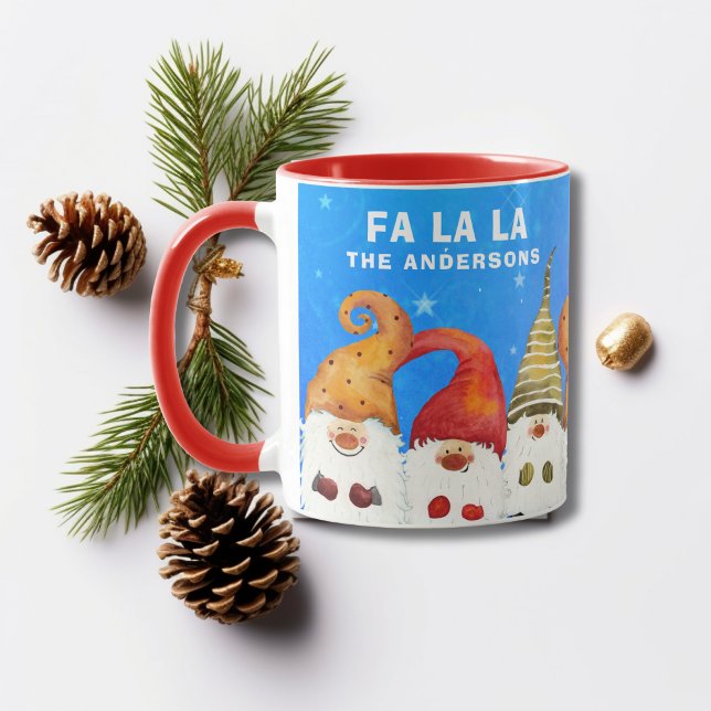 Niedliche Weihnachtsgnomes Fa La La Tasse (Von Creator hochgeladen)