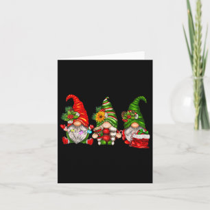 Niedliche Weihnachtsgnomes Familie Matching Christ Karte