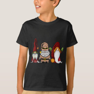 Niedliche Weihnachtsgnomes Gnomes Leopard Squared T-Shirt