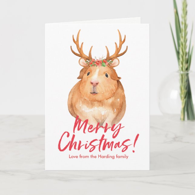 Niedliche WeihnachtsHamsterkarte Feiertagskarte (Vorderseite)