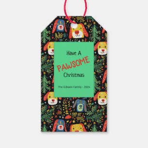 Niedliche Weihnachtshunde Geschenkanhänger