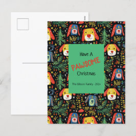 Niedliche Weihnachtshunde Weihnachten Urlaub Postk