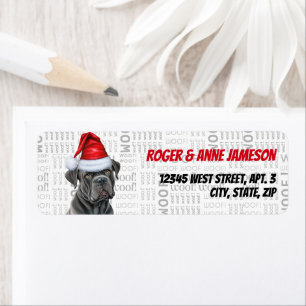 Niedliche Weihnachtskanzel Corso Dog Rücksendeadre