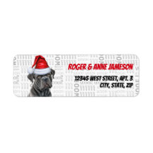 Niedliche Weihnachtskanzel Corso Dog Rücksendeadre