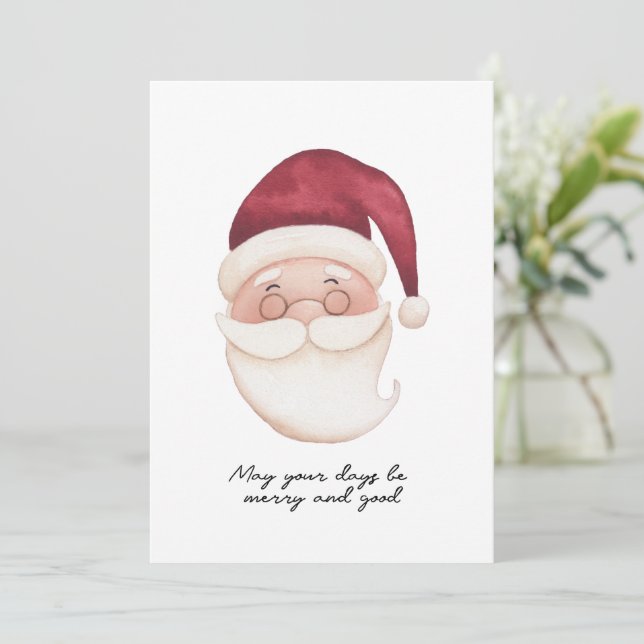 Niedliche Weihnachtskarte Feiertagskarte (Stehend Vorderseite)