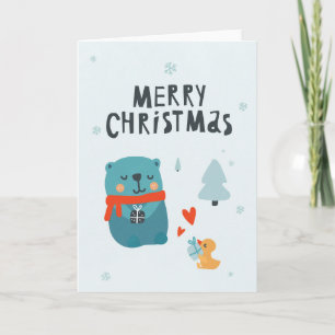 Niedliche Weihnachtskarte Feiertagskarte