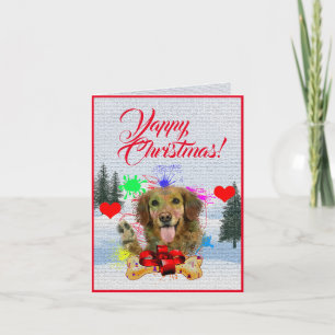 Niedliche Weihnachtskarte für den Goldenen Retriev Karte
