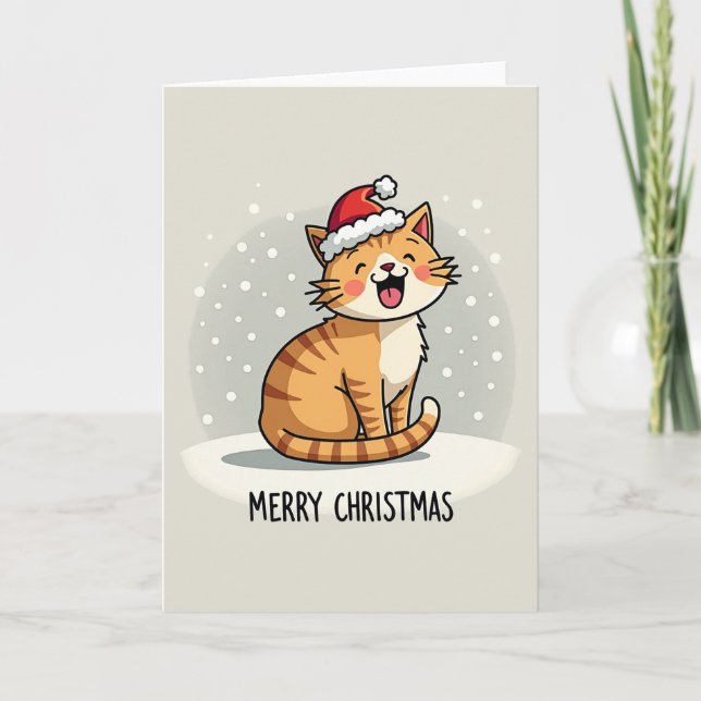 Niedliche Weihnachtskarte Karte (Vorderseite)