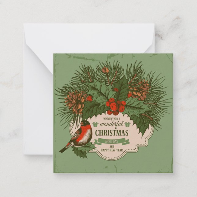 Niedliche Weihnachtskarte Mitteilungskarte (Vorderseite)