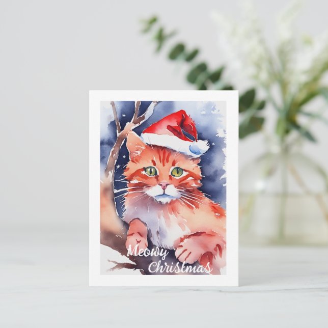 Niedliche Weihnachtskarte Postkarte (Stehend Vorderseite)