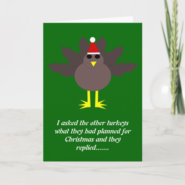 Niedliche Weihnachtskarte Türkei Feiertagskarte (Vorderseite)