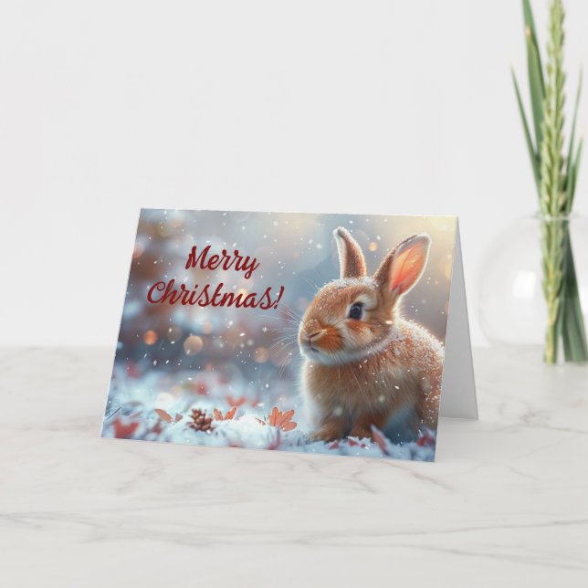 Niedliche Weihnachtskarte Weihnachtsgrüße Dankeskarte (Vorderseite)