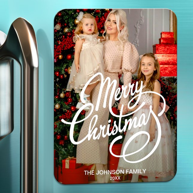 Niedliche Weihnachtskarten Familienurlaub Foto Magnet (Merry Christmas Cute Holiday Family Photo Magnet, Christmas Present, Secret Santa)