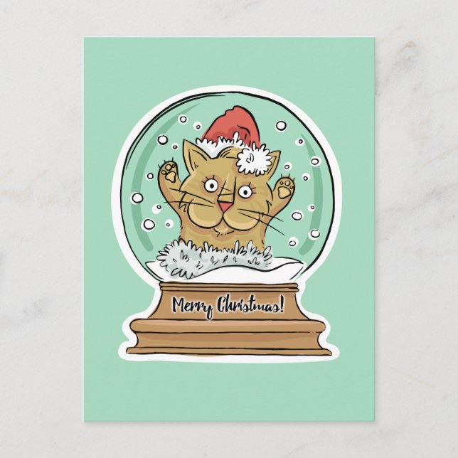 Niedliche Weihnachtskartentafel Feiertagspostkarte (Vorderseite)