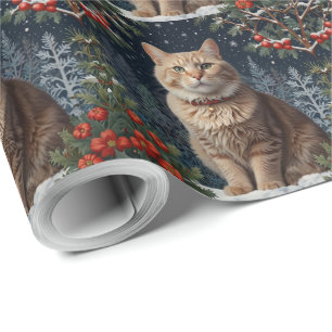 Niedliche Weihnachtskätzchen im Winter Geschenkpapier