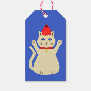 Niedliche Weihnachtskatze Custom Geschenkanhänger
