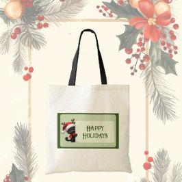 Niedliche Weihnachtskatze - Happy Holidays Tote Ba Tragetasche