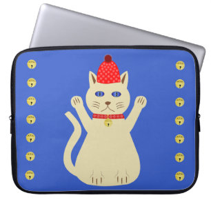 Niedliche Weihnachtskatze Laptopschutzhülle