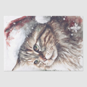 Niedliche Weihnachtskatze Seidenpapier