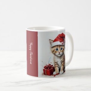 Niedliche Weihnachtskatzen Kostüme Kaffeetasse