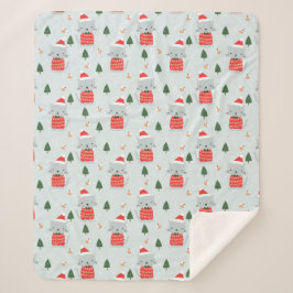 Niedliche Weihnachtskatzen Sherpadecke