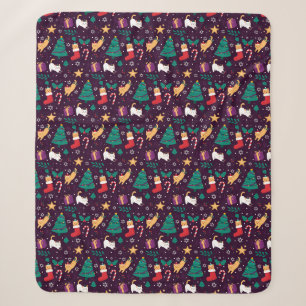 Niedliche Weihnachtskatzen Sherpadecke