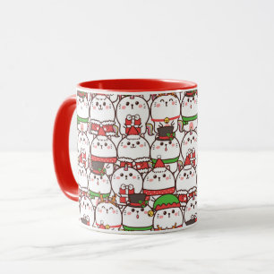 Niedliche Weihnachtskatzen Tasse