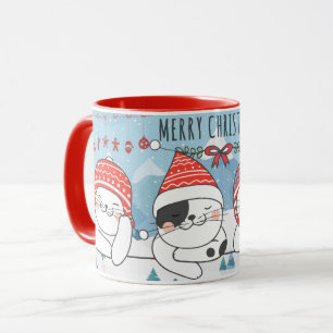 Niedliche Weihnachtskatzen Tasse