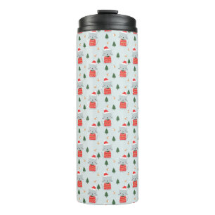 Niedliche Weihnachtskatzen Thermosbecher