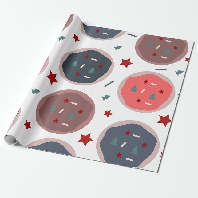 Niedliche Weihnachtskekse Spinkles Bäckerei süß Geschenkpapier (Ungerollt)