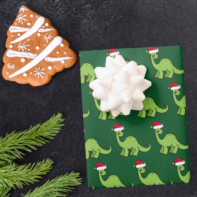 Niedliche Weihnachtskids Dinosaur Santa Geschenkpapier Set (Von Creator hochgeladen)