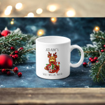 Niedliche Weihnachtskids-Rentier-Tasse
