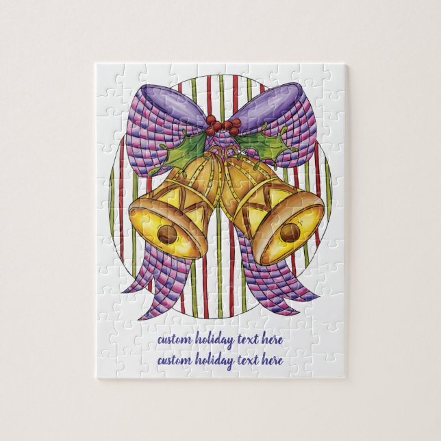 Niedliche Weihnachtsklingeln mit Ribbon und Bow (Vertikal)